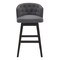 Armen Living Celine 26" Counter Height Swivel Gray Fabric and Espresso Wood Bar Stool LCCIBAESGR26 - alternate 5